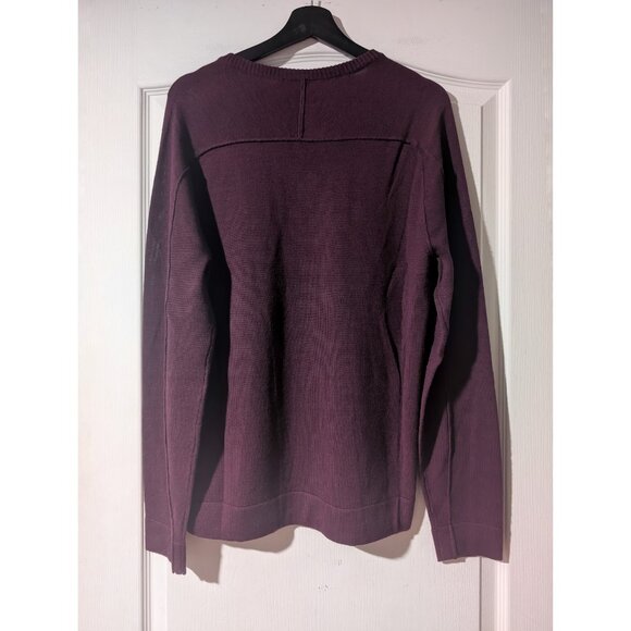 Good Man Brand | MVP V-Notch Merino Wool Sweater In Fig - Picture 4 of 11